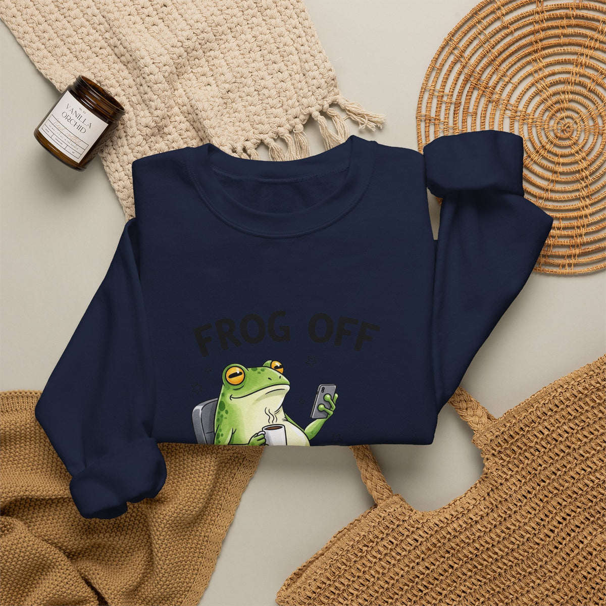 Frog Off I'm Busy Crewneck Sweatshirt