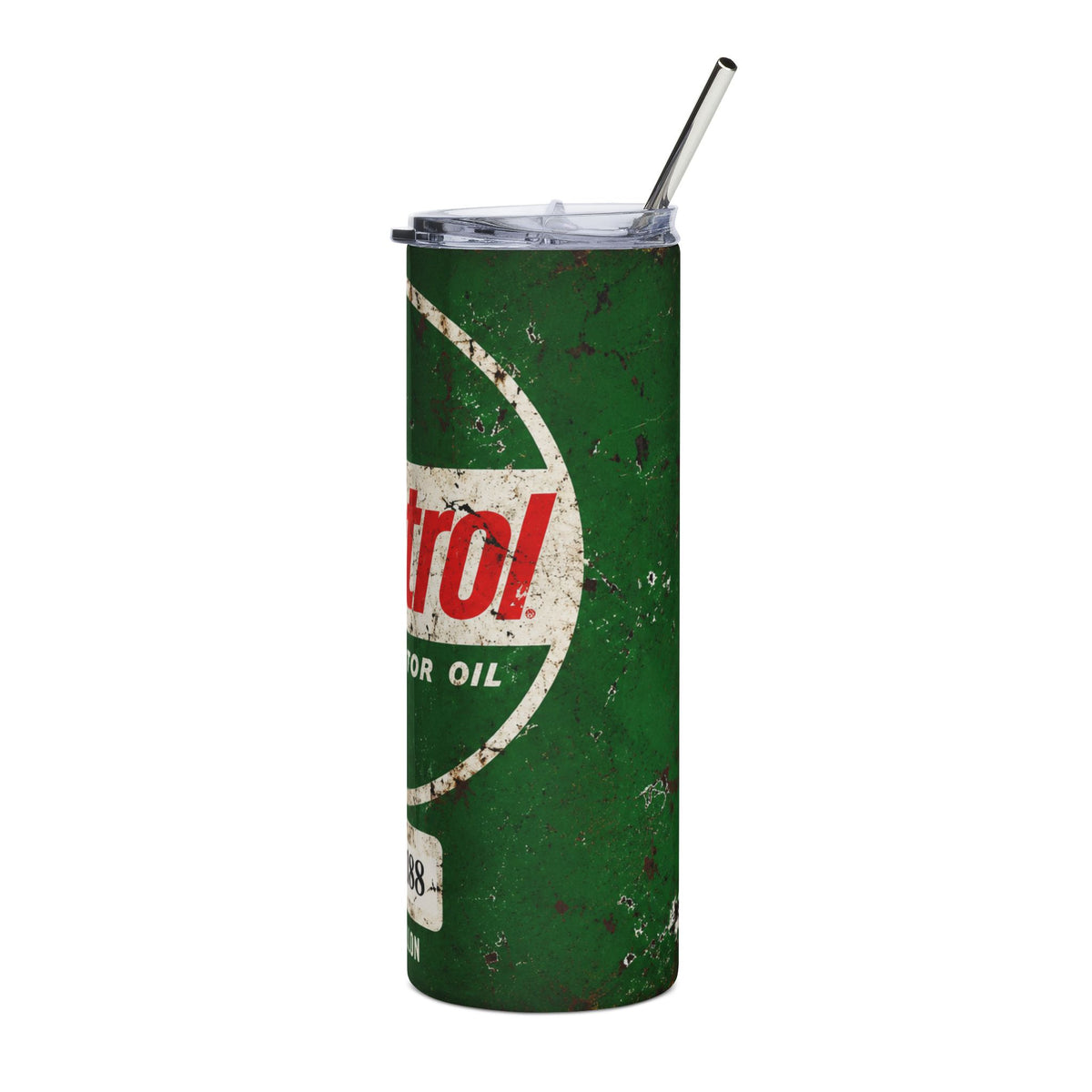 Tumbler — Vintage Castrol Motor Oil Logo 20oz Stainless Steel Travel Cup