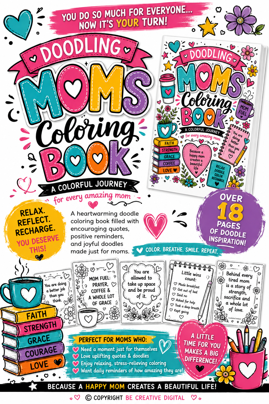 Doodling Mom Coloring Book 20 page