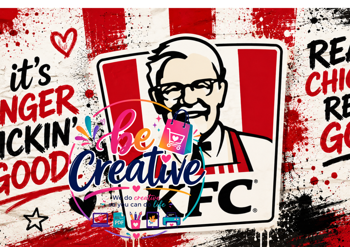 KFC Wrap | Ready-to-Print Designs | Instant Download