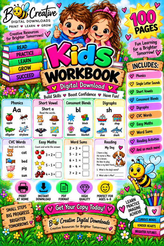 100 Page Kids Workbook