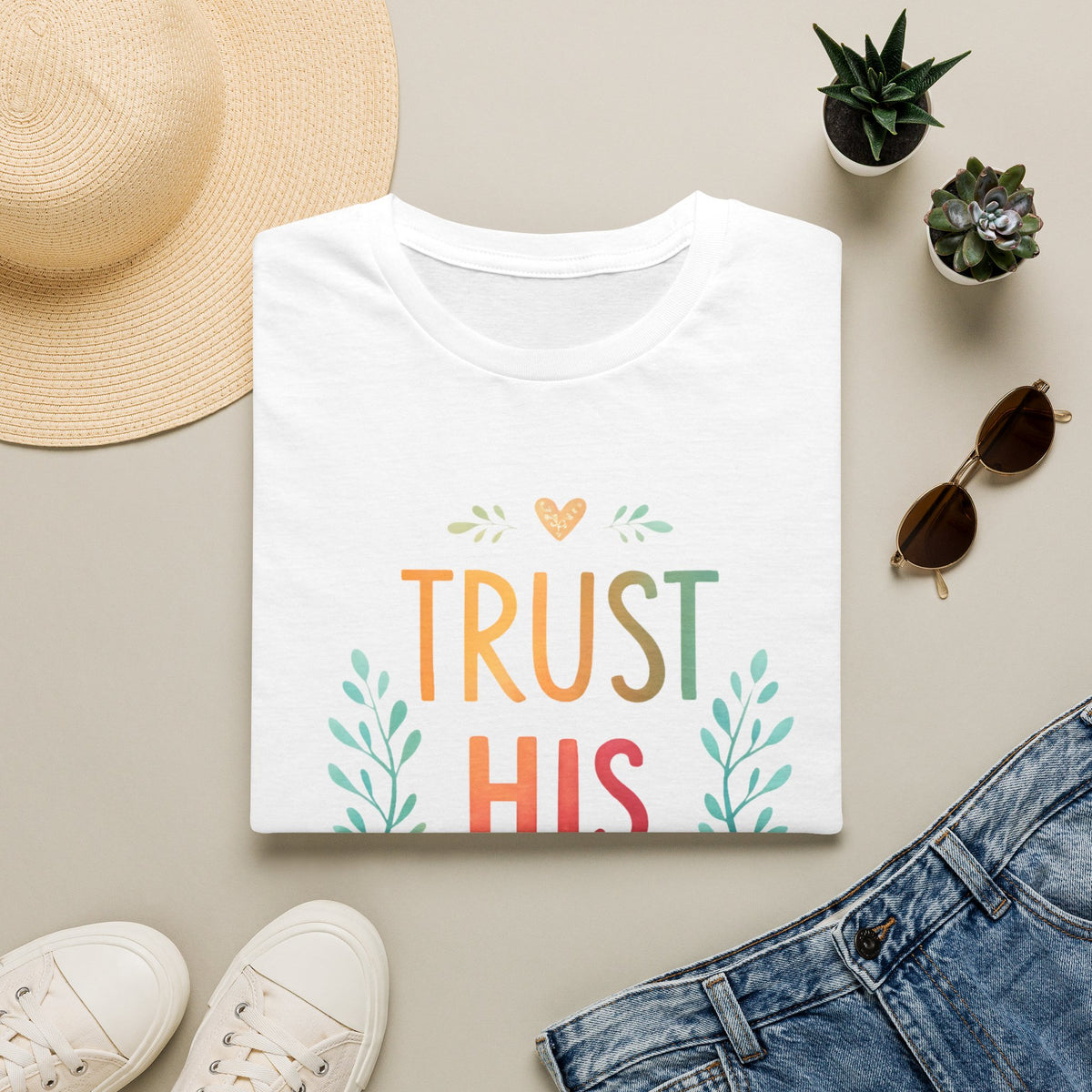 Trust His Plan T-Shirt — Faith-Based Inspirational Christian Tee