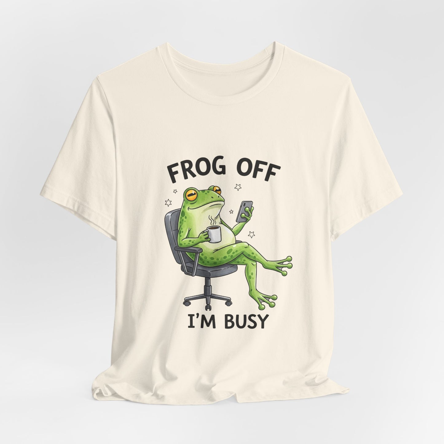 Frog Off I'm Busy T‑Shirt — Funny Relaxed Frog Graphic Tee