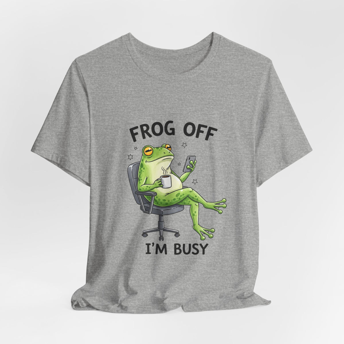 Frog Off I'm Busy T‑Shirt — Funny Relaxed Frog Graphic Tee