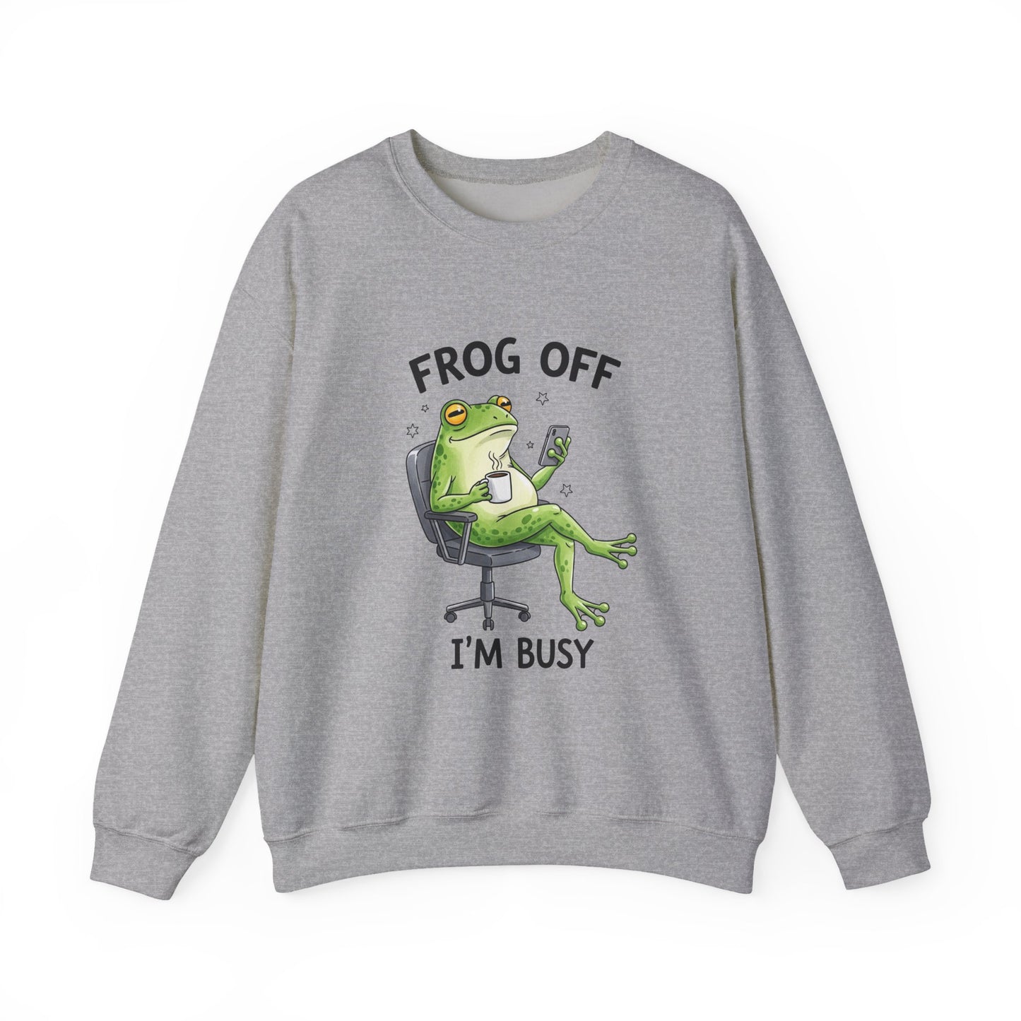 Frog Off I'm Busy Crewneck Sweatshirt