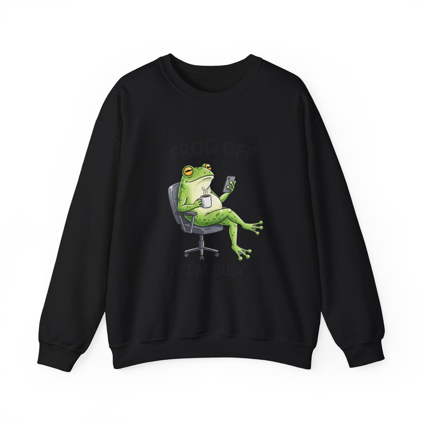 Frog Off I'm Busy Crewneck Sweatshirt