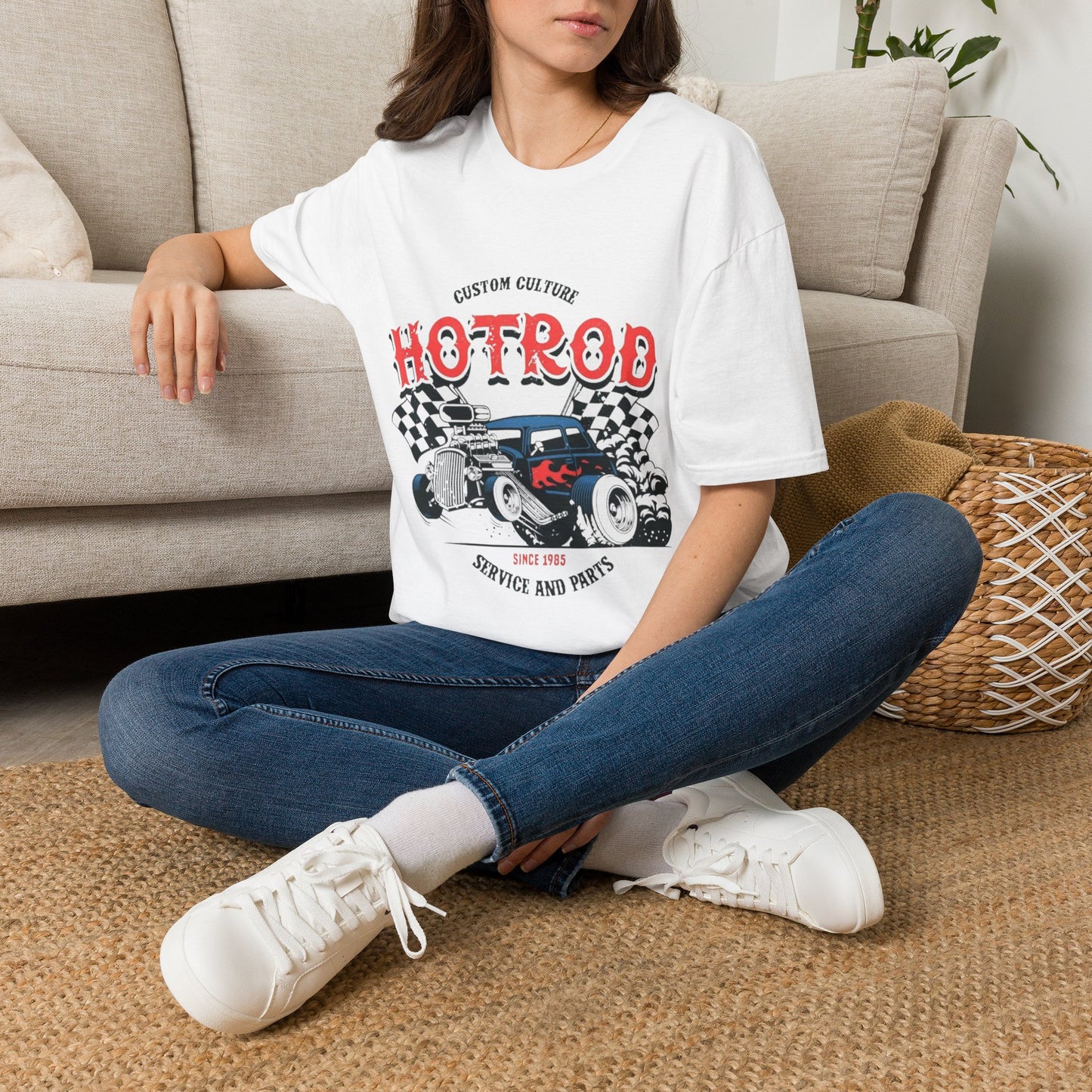 Hotrod Vintage Car T‑Shirt — Custom Culture Hot Rod Graphic Tee