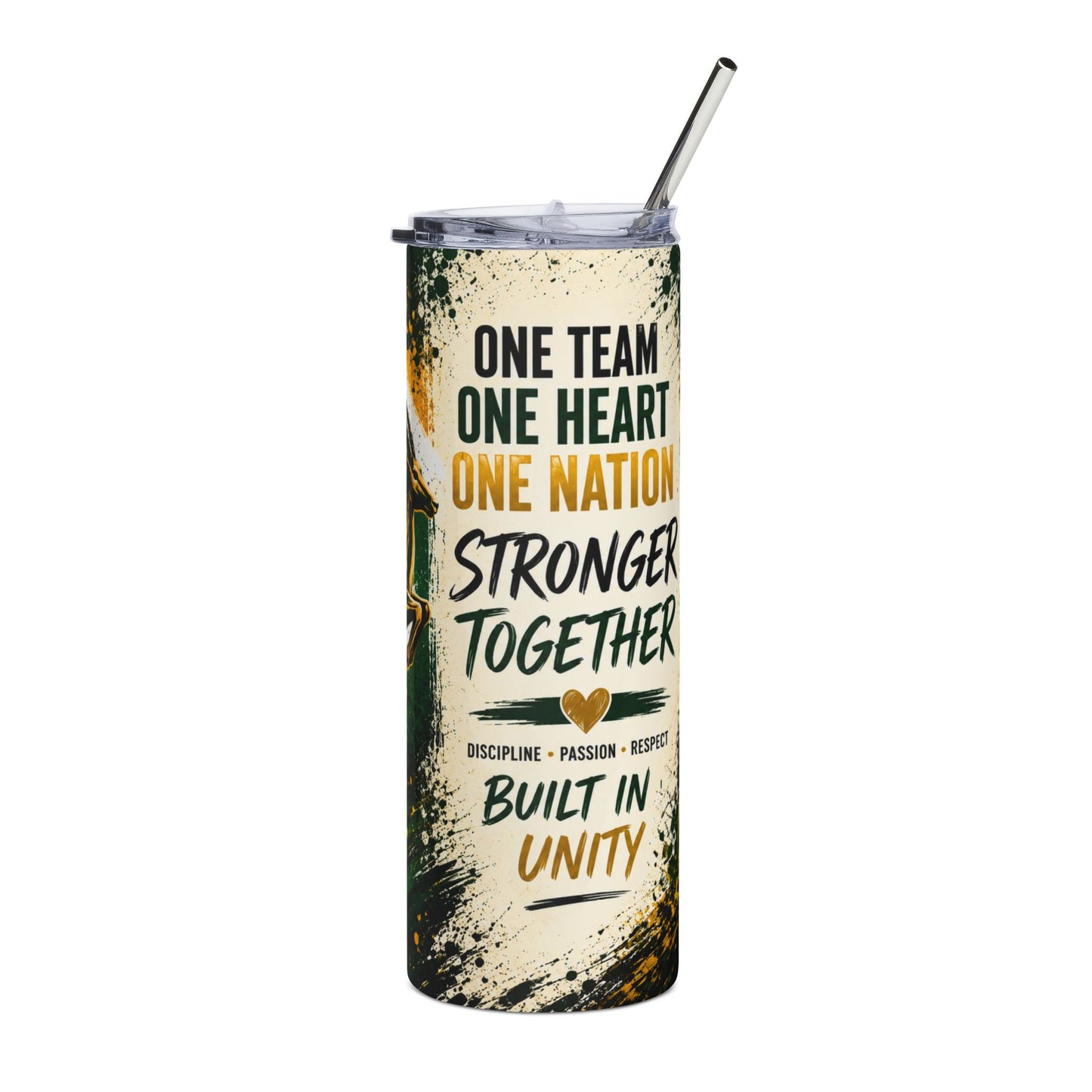 20oz Stainless Steel Tumbler — "One Team One Heart One Nation: Stronger Together" Unity Travel Mug