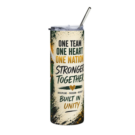 20oz Stainless Steel Tumbler — "One Team One Heart One Nation: Stronger Together" Unity Travel Mug