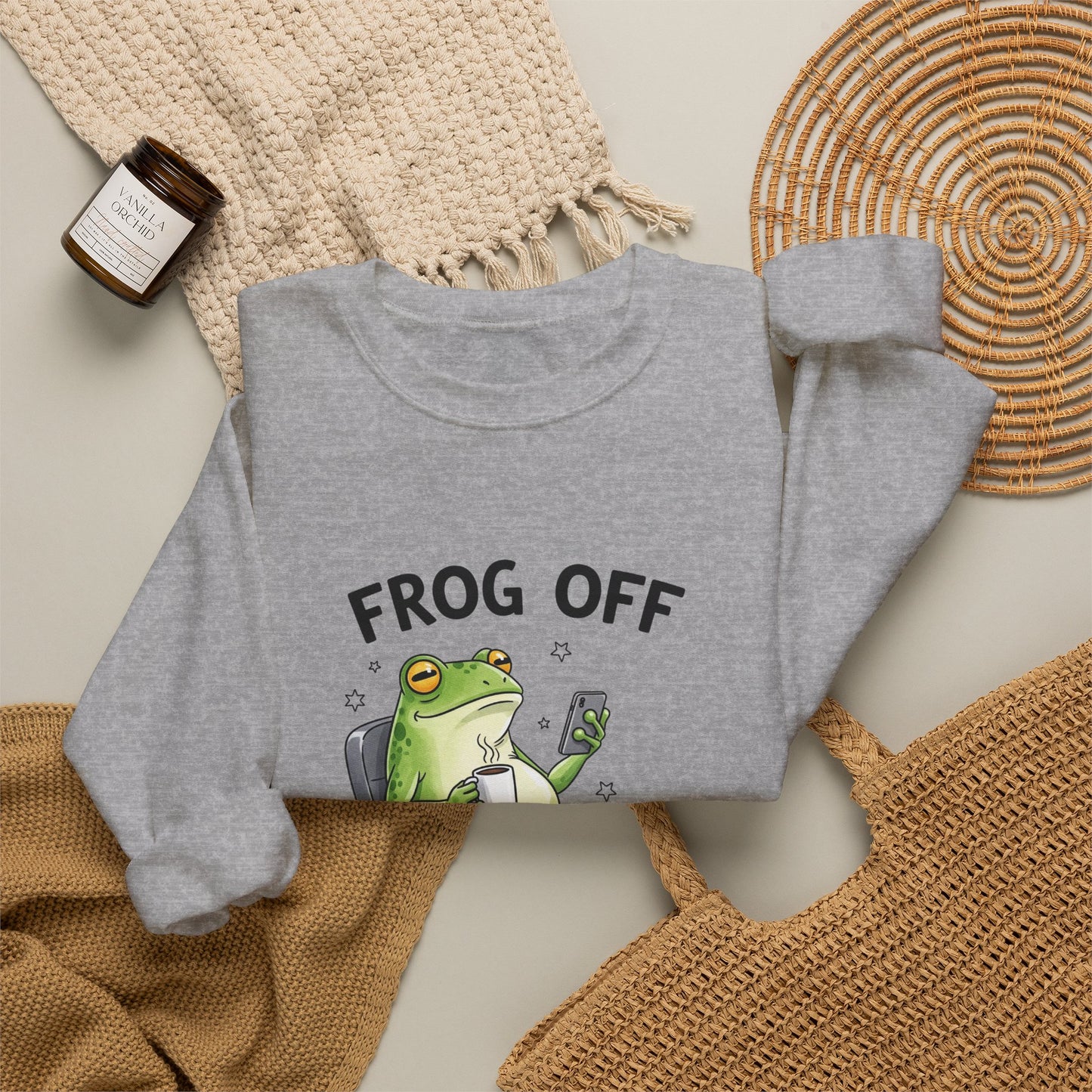 Frog Off I'm Busy Crewneck Sweatshirt