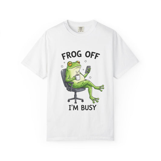 Frog Off I'm Busy T-Shirt — Funny Relaxed Frog Graphic Tee