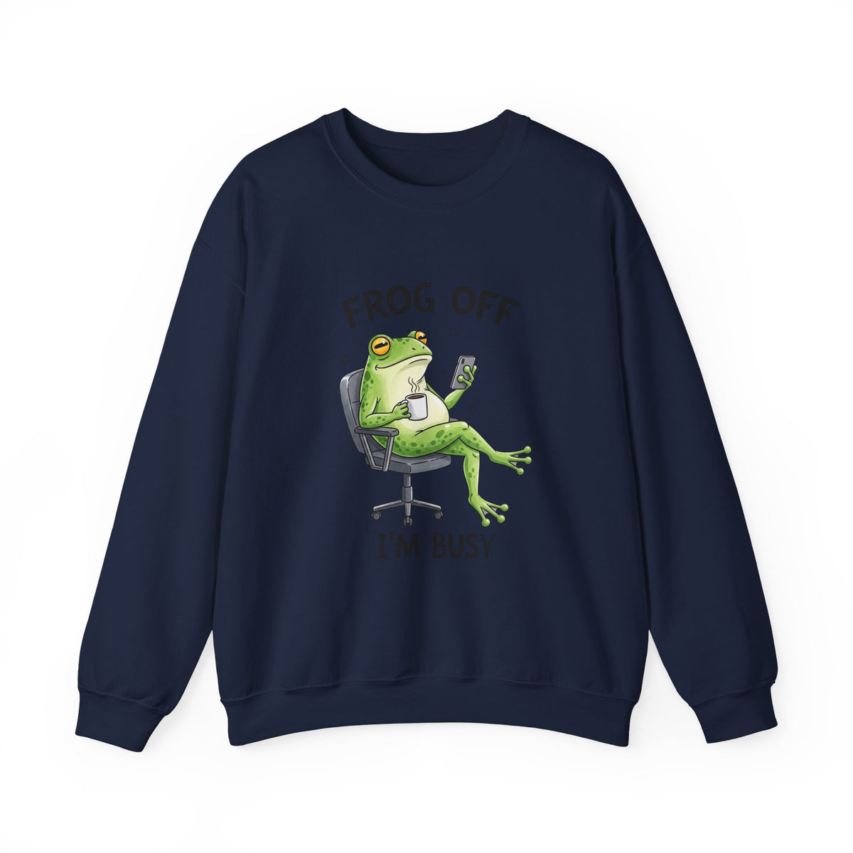 Frog Off I'm Busy Crewneck Sweatshirt