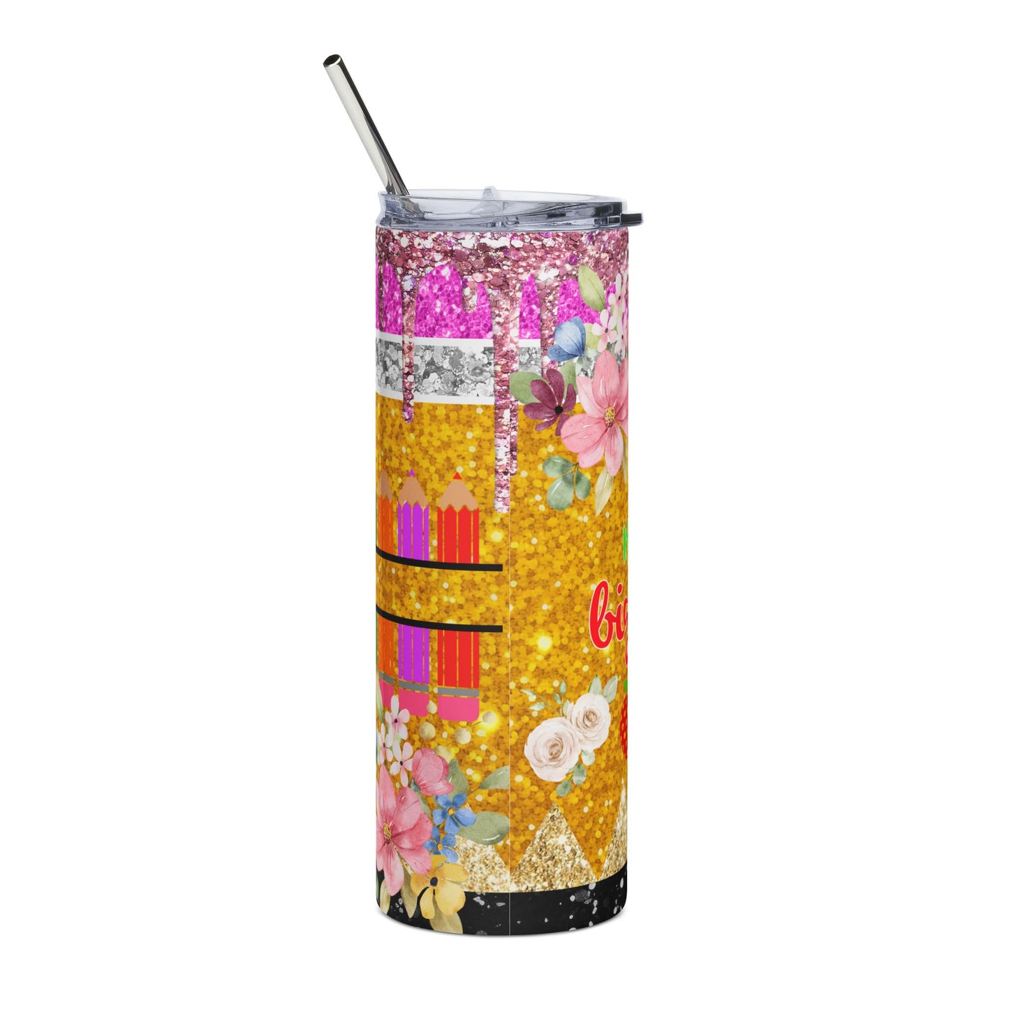 20oz Teacher Tumbler — "It Takes a Big Heart to Shape Little Minds" Stainless Steel Travel Cup