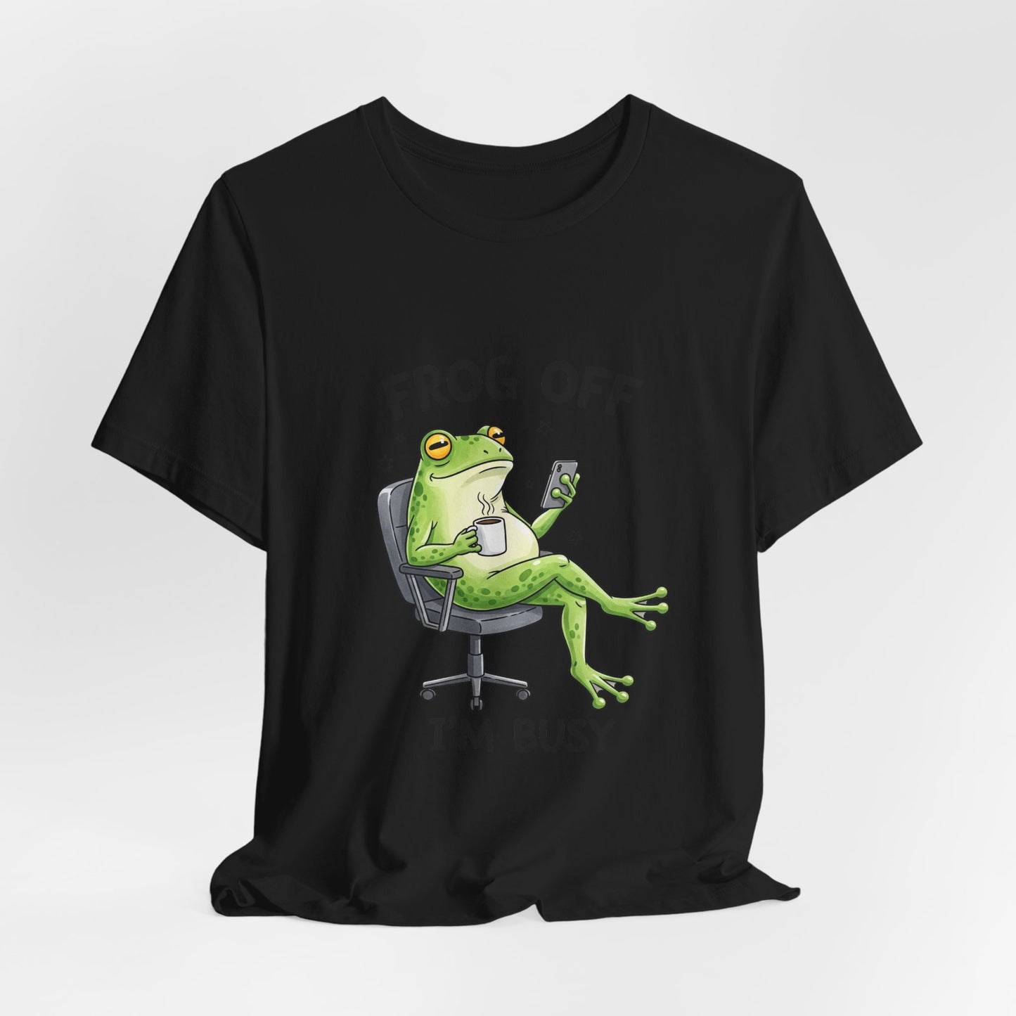 Frog Off I'm Busy T‑Shirt — Funny Relaxed Frog Graphic Tee