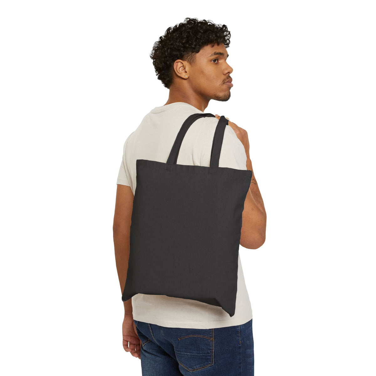 Tote Bag — "Frog Off I'm Busy" Funny Frog Illustration Cotton Canvas Tote