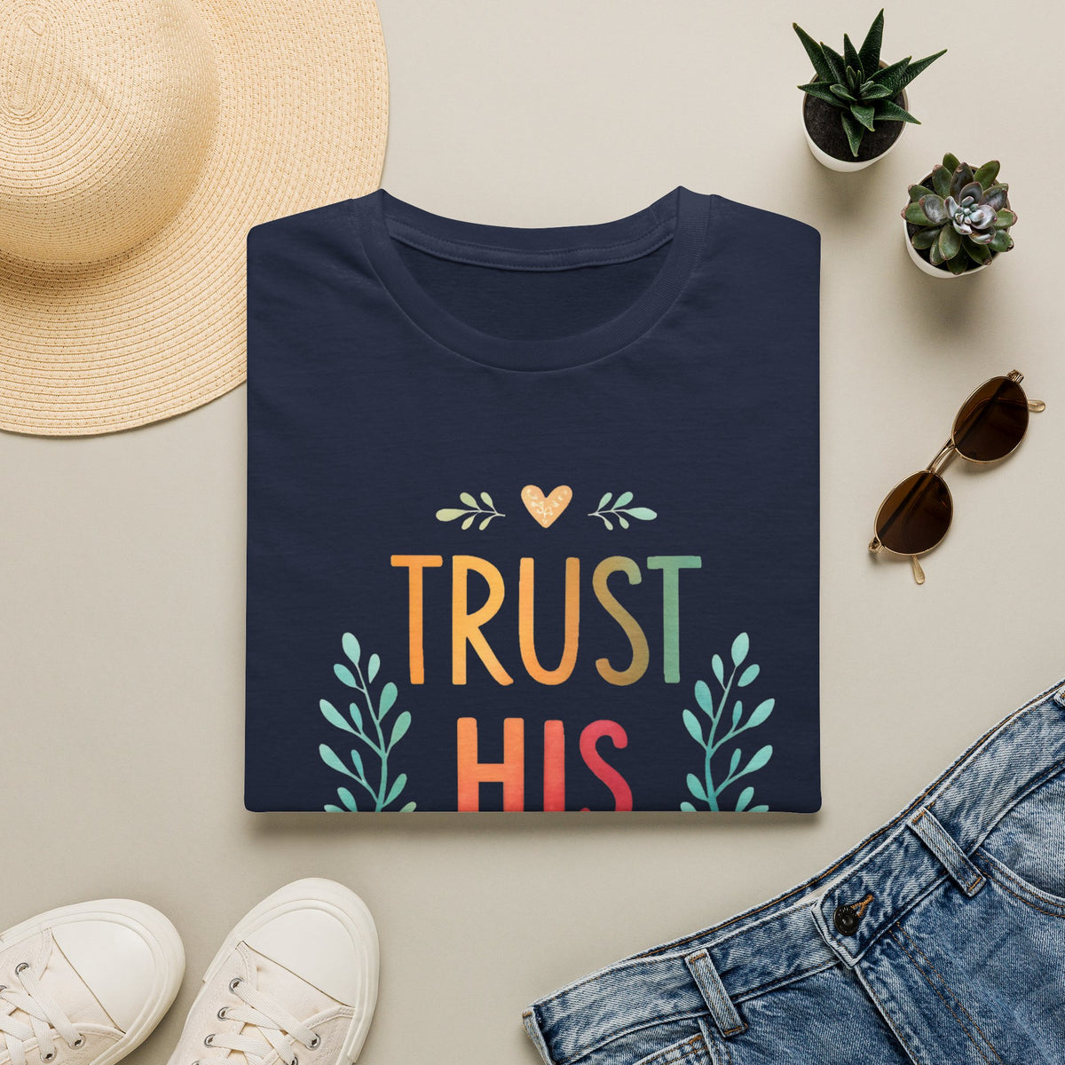 Trust His Plan T-Shirt — Faith-Based Inspirational Christian Tee
