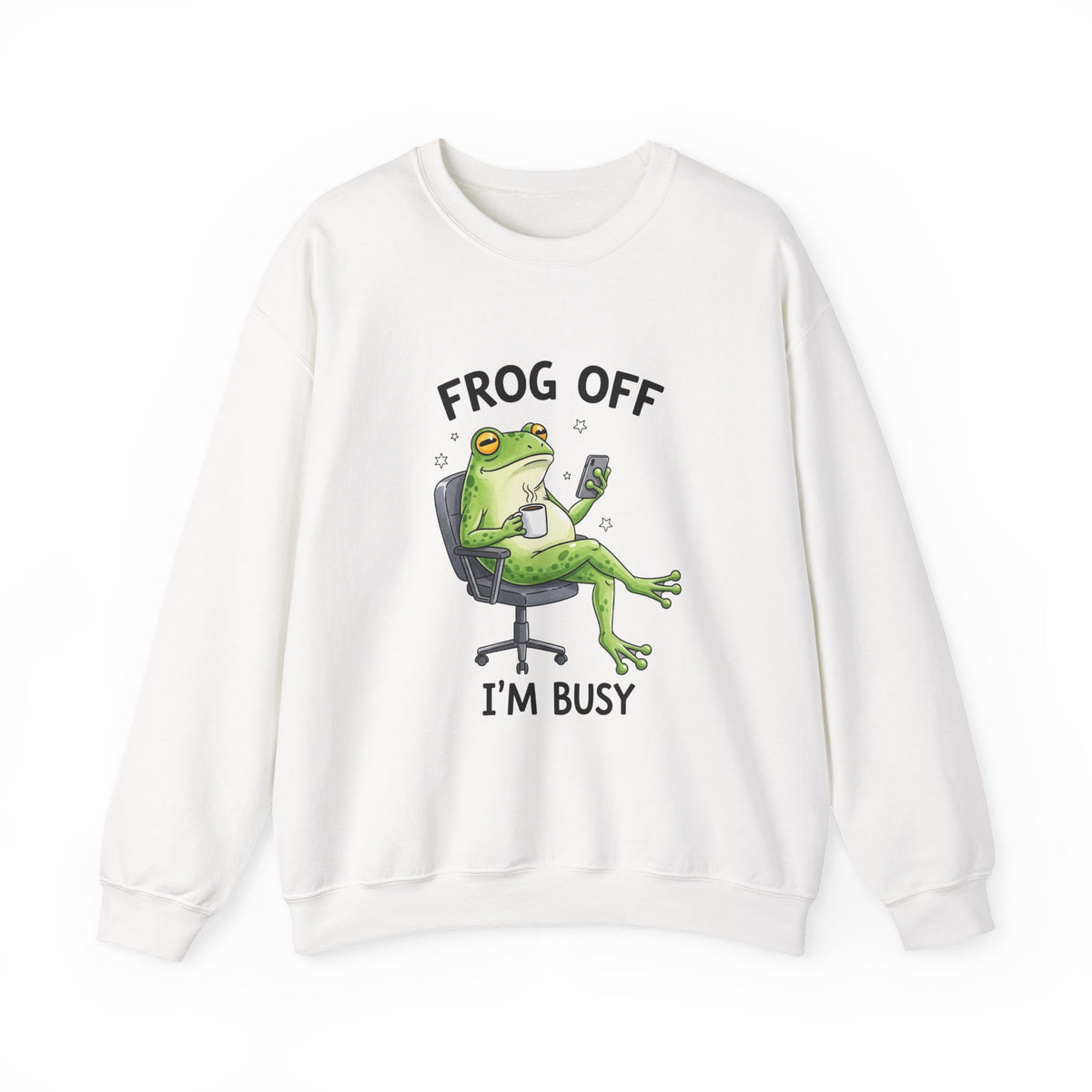 Frog Off I'm Busy Crewneck Sweatshirt
