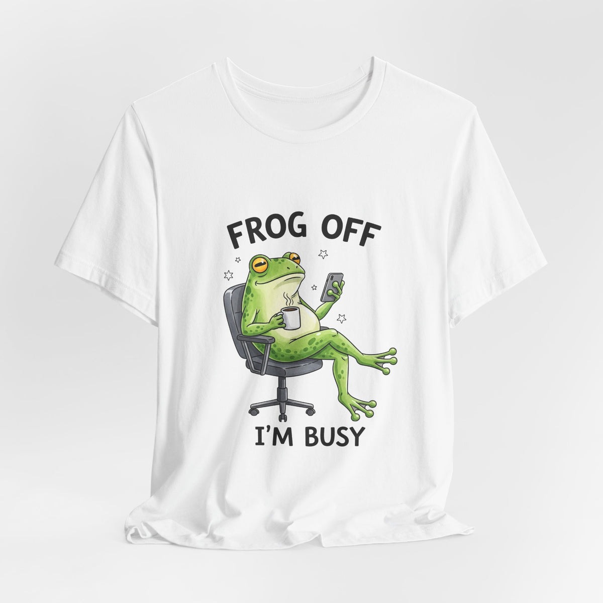 Frog Off I'm Busy T‑Shirt — Funny Relaxed Frog Graphic Tee