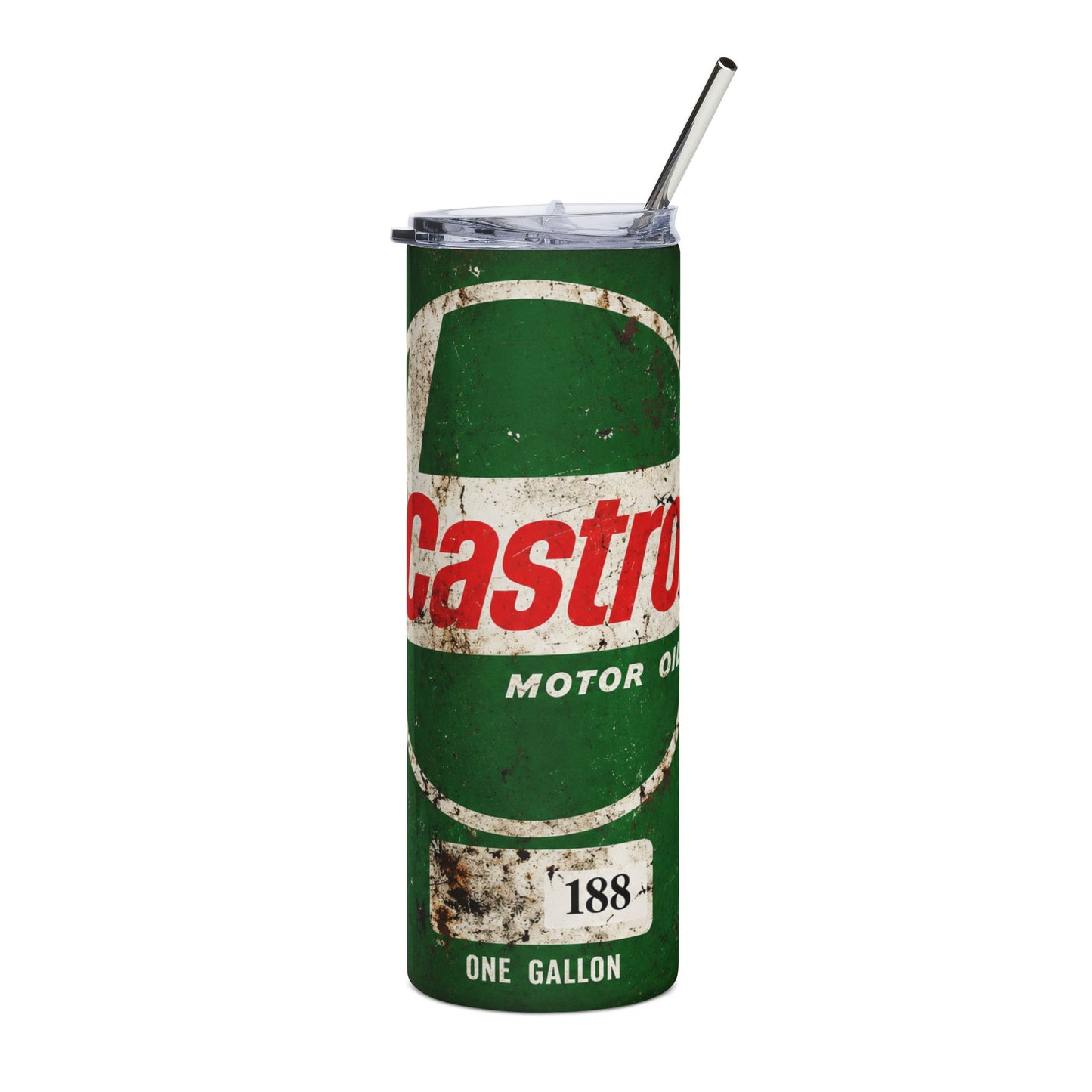 Tumbler — Vintage Castrol Motor Oil Logo 20oz Stainless Steel Travel Cup