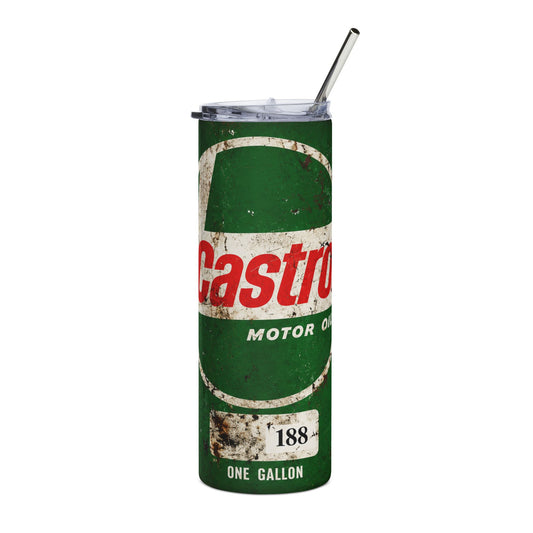 Tumbler — Vintage Castrol Motor Oil Logo 20oz Stainless Steel Travel Cup