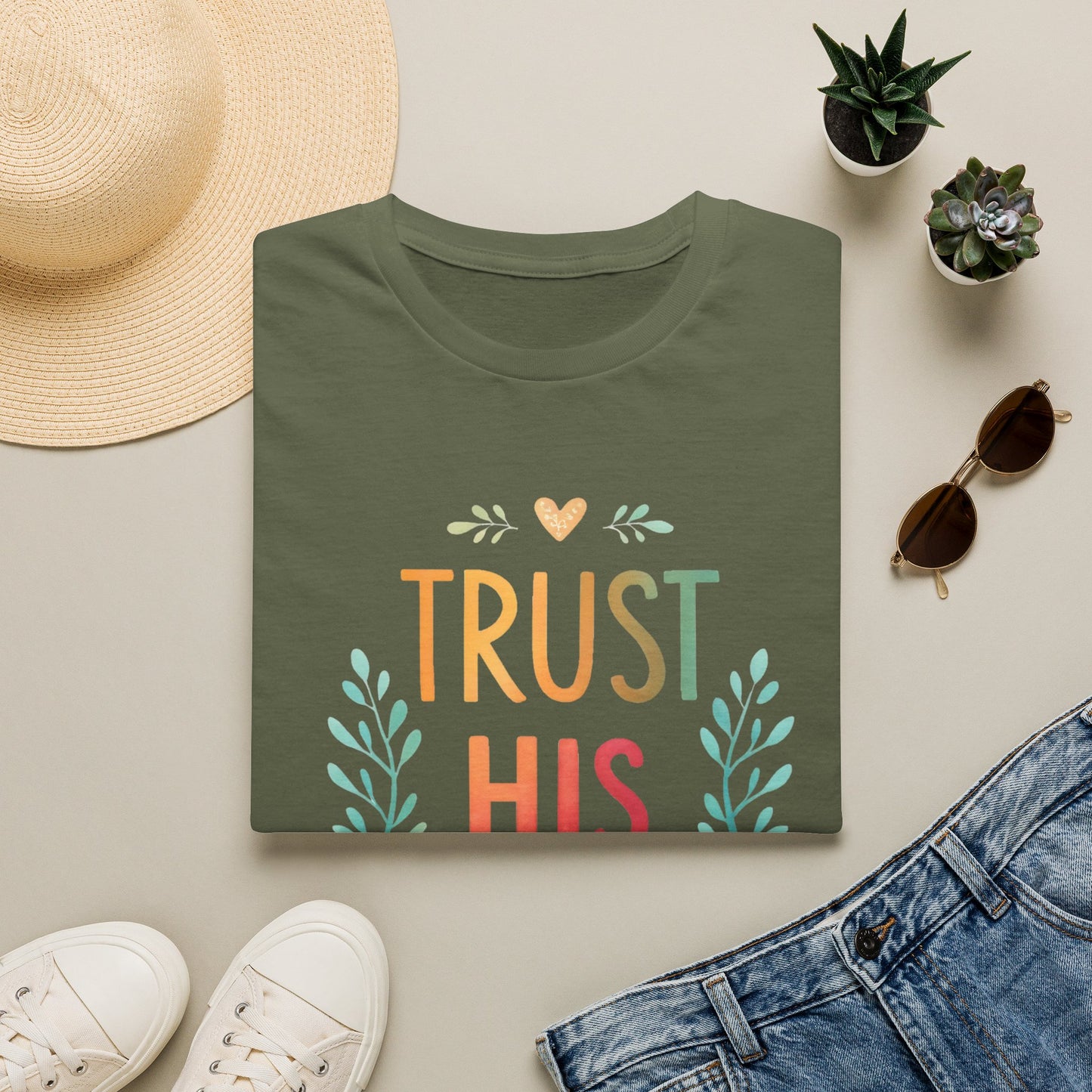 Trust His Plan T-Shirt — Faith-Based Inspirational Christian Tee