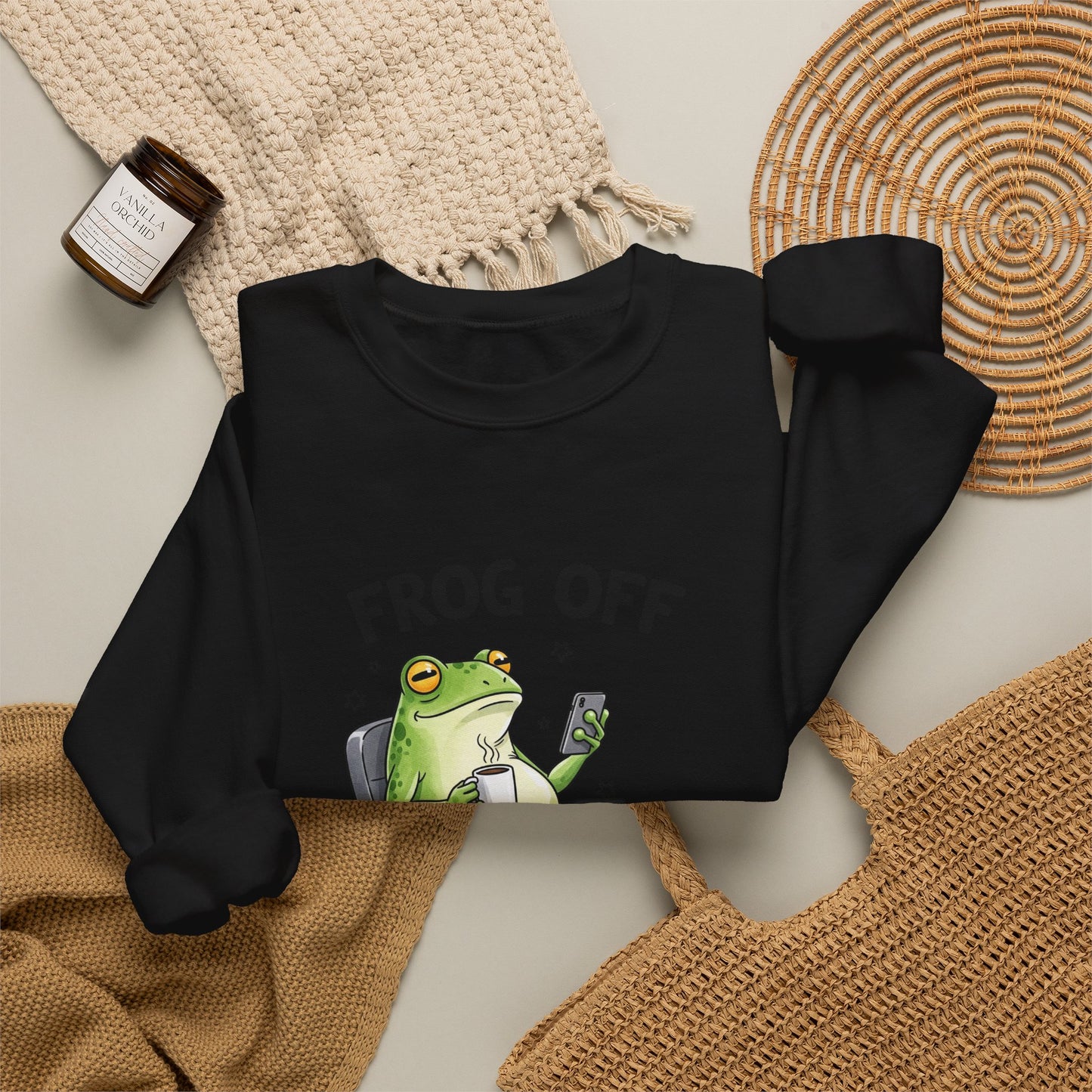 Frog Off I'm Busy Crewneck Sweatshirt