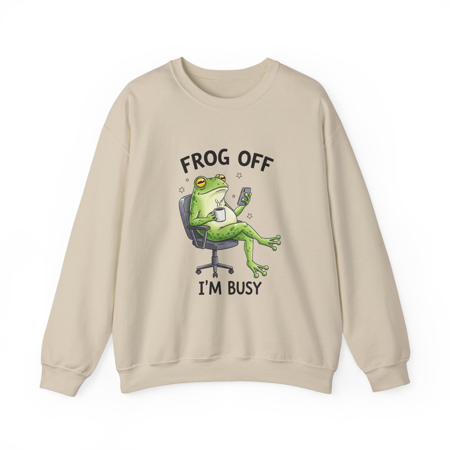 Frog Off I'm Busy Crewneck Sweatshirt