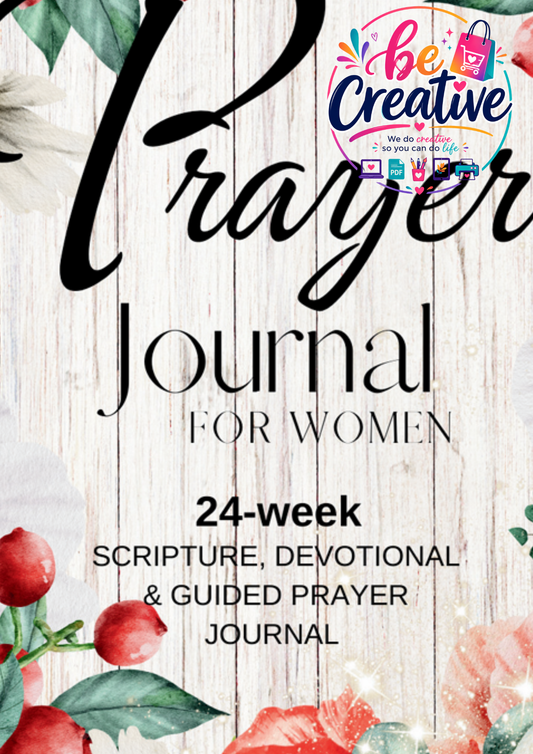 24-Week Prayer Journal for Women | Elegant Printable Faith Planner | Guided Prayer & Reflection | Instant Digital Download