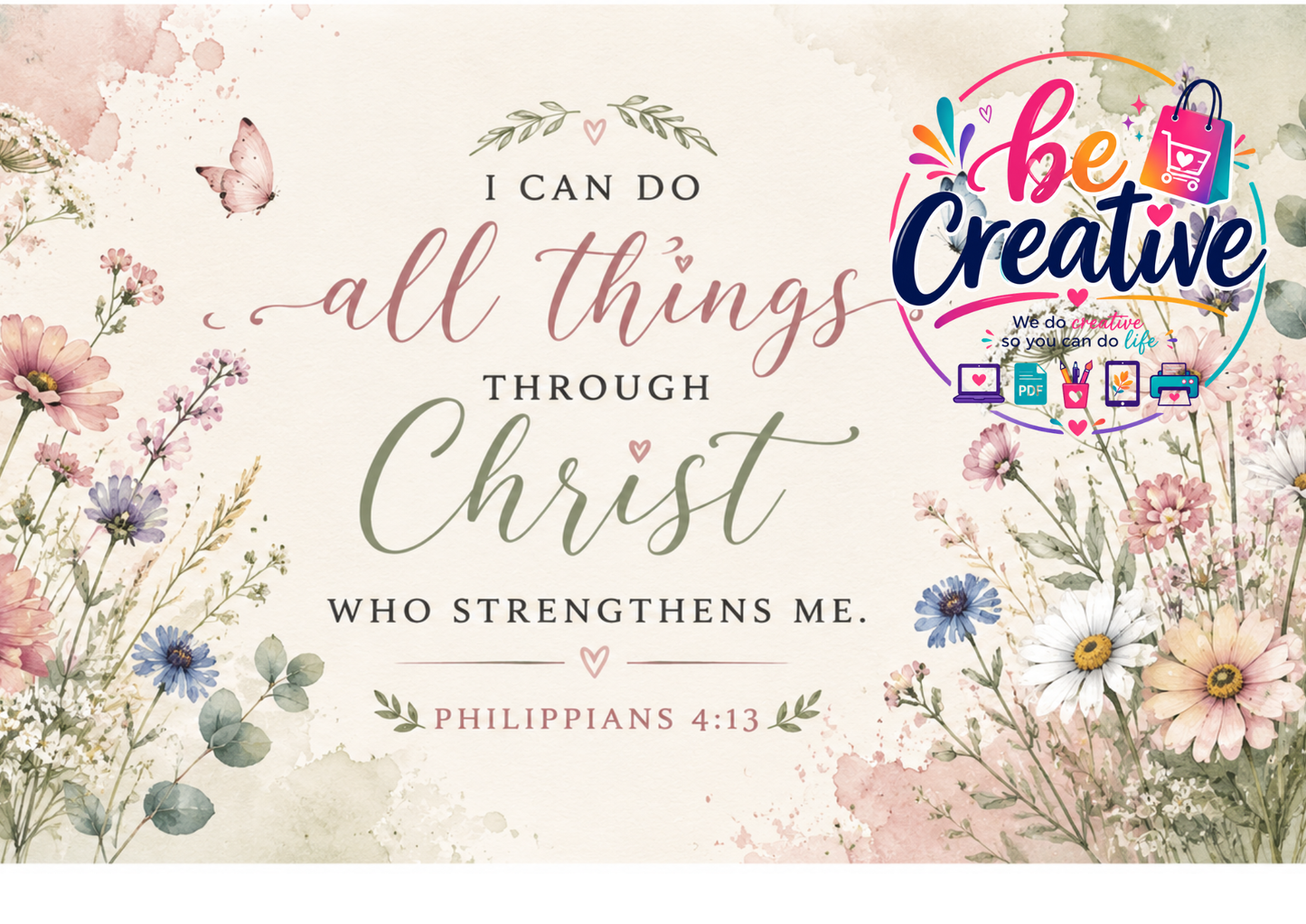 Elegant Bible Verse 11 oz Mug Sublimation Design | Printable PNG | Daily Faith Inspiration | Instant Digital Download
