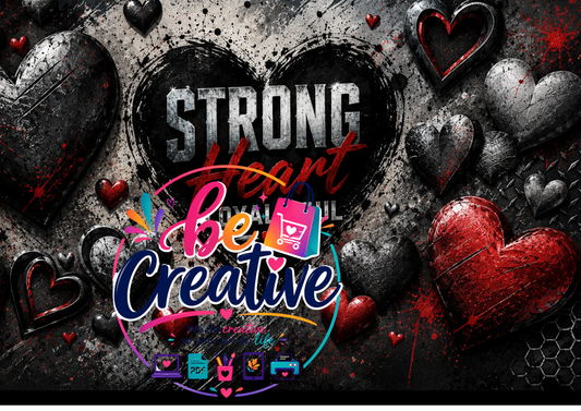 Black and Red Hearts Wrap | Ready-to-Print Designs | Instant Download