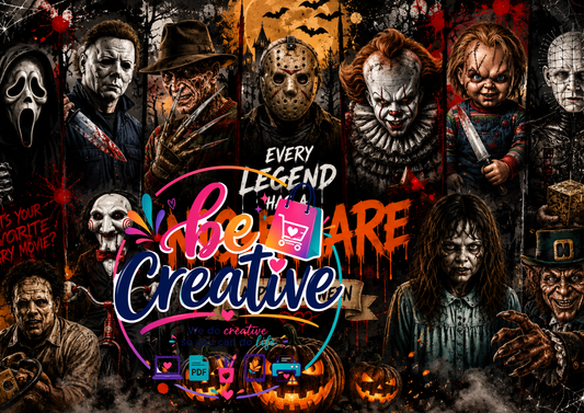 Horror Wrap | Ready-to-Print Designs | Instant Download