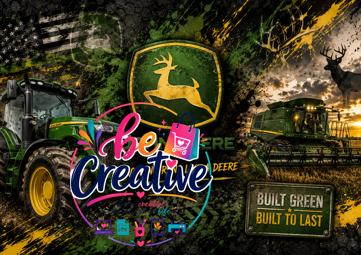 John Deere Green Wrap| Ready-to-Print Designs | Instant Download