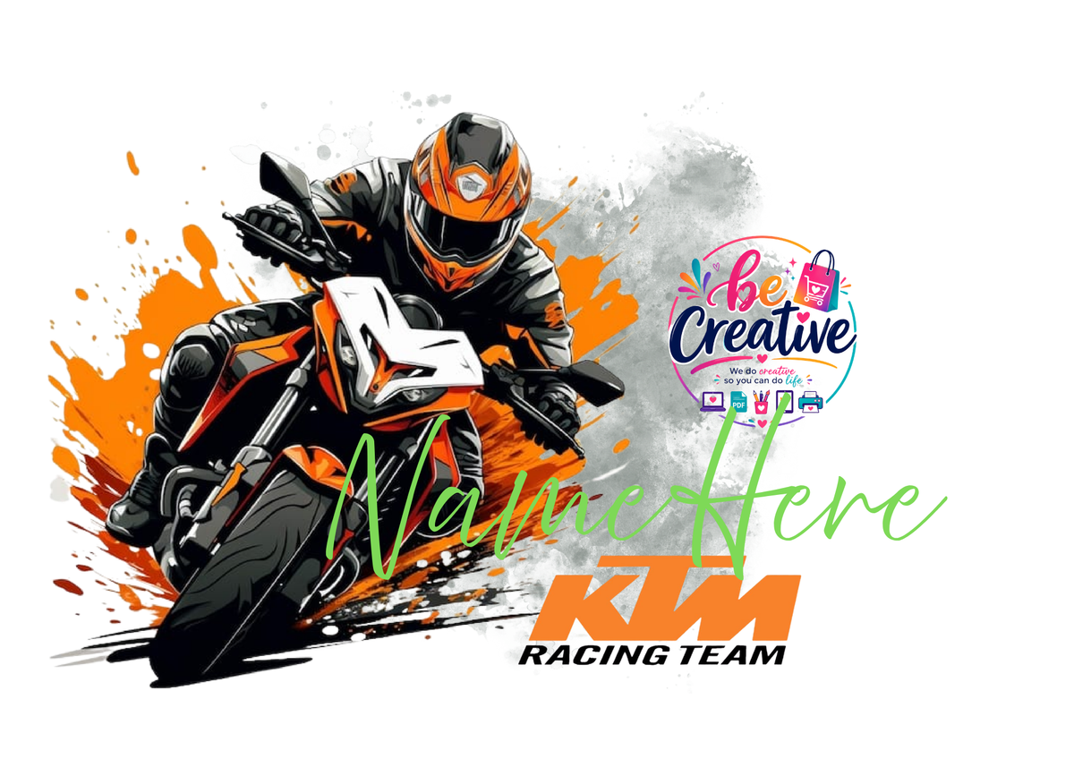 KTM Racing 850ml Stainless Steel Bottle Sublimation Design | Premium Printable PNG | Vibrant Wrap | Instant Digital Download