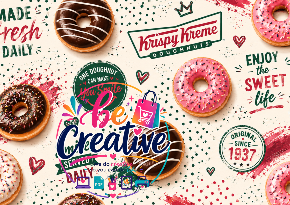 KK Doughnuts Wrap c2 | Ready-to-Print Designs | Instant Download