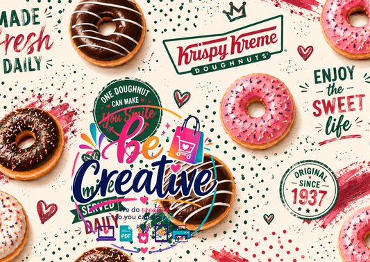 KK Doughnuts Wrap c2 | Ready-to-Print Designs | Instant Download
