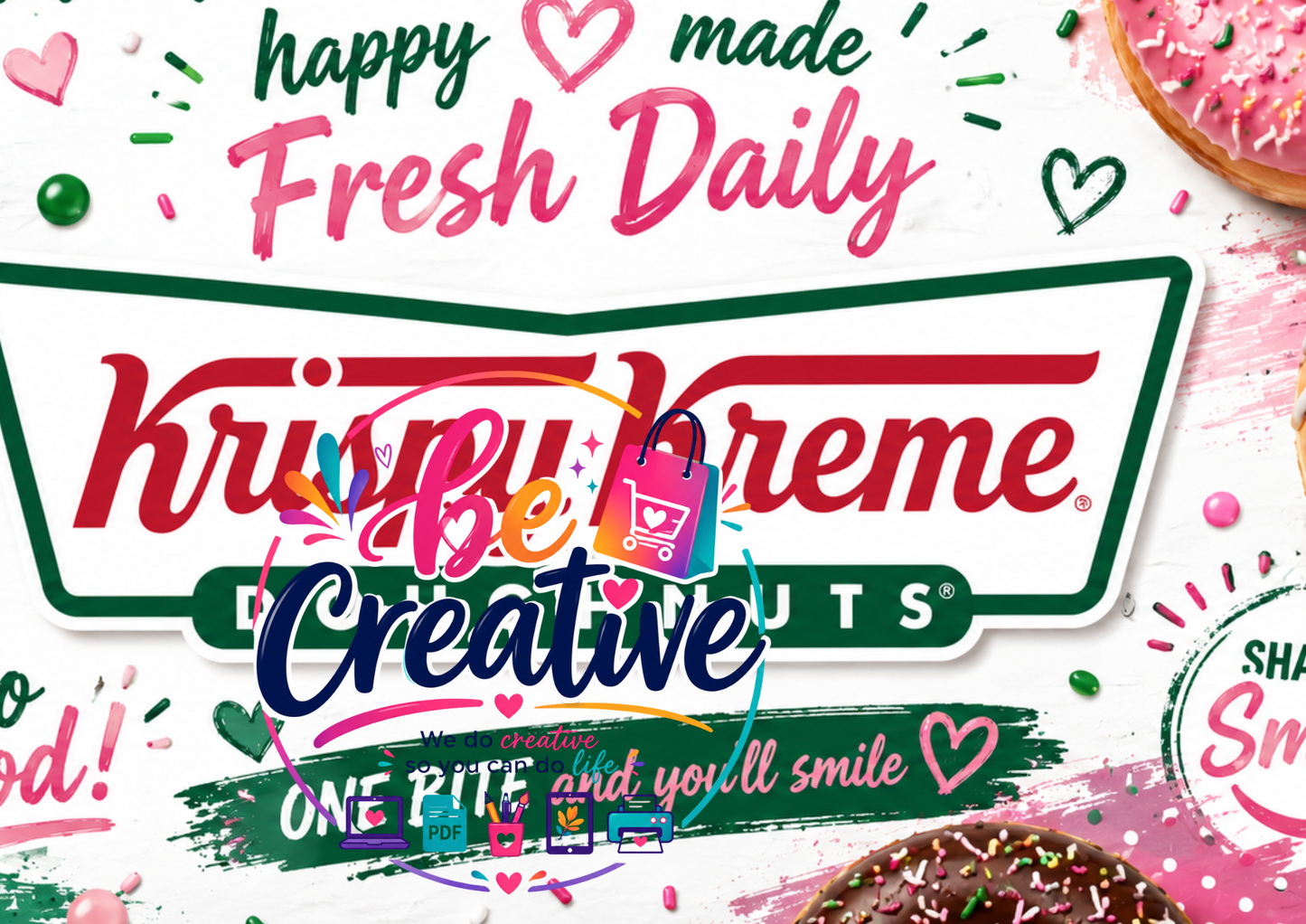 KK Doughnuts Wrap c3| Ready-to-Print Designs | Instant Download