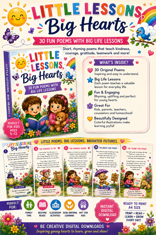 Little Lessons-Big Hearts 30 Poems for Kids with Life Lessons eBook