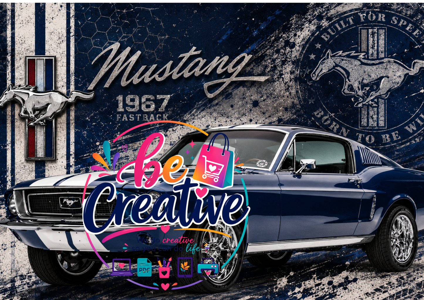 Mustang Wrap | High-Quality Sublimation PNG Designs | Instant Digital Download