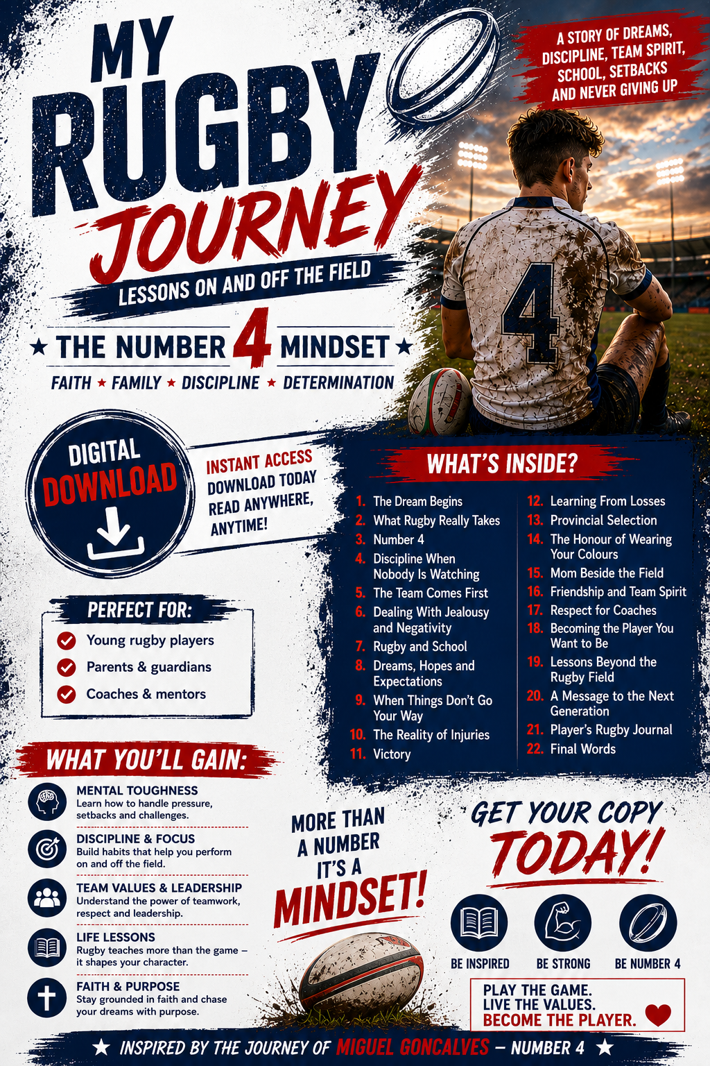 Number 4: My Rugby Journey eBook For Young Rugby Players