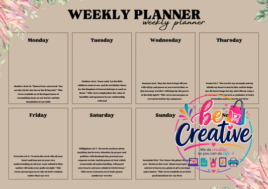 Faith-Filled Digital Weekly Planner for Women on the Go Plan with Purpose • Stay Organized • Grow in Faith