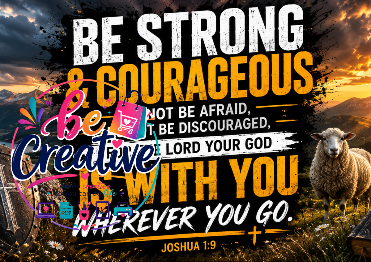 Be Strong 11 oz Mug Sublimation Design | High-Quality Printable PNG | Vibrant Coffee Mug Wrap | Instant Digital Download