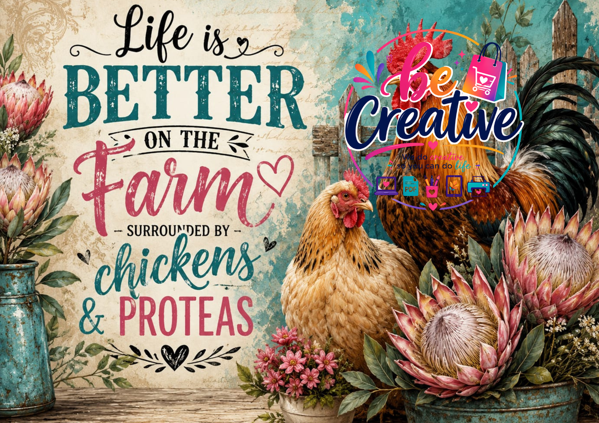 Life Is Better with Chickens – Funny 20 oz Skinny Tumbler Wrap | Printable Sublimation PNG | Instant Download