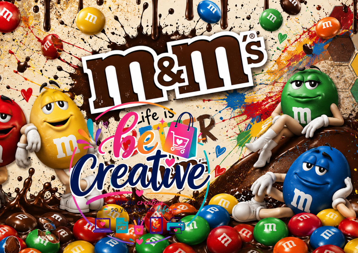 MM Colors Wrap| Ready-to-Print Designs | Instant Download